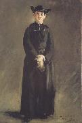 Edouard Manet Portrait de l'abbe Hurel (mk40) oil painting on canvas